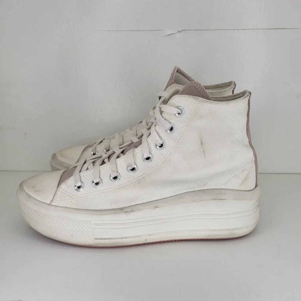 Converse Chuck Taylor All Star Move Platform High‎ Top Cream Pink Women's 9